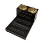 Double Vase & Tablet Granite Memorial, Two Names, Personalised Gold Engraving (18x12x8 inches, approx 43kg)