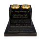 Double Vase & Tablet Granite Memorial, Two Names, Personalised Gold Engraving (18x12x8 inches, approx 43kg)