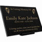 Granite Memorial Plaque, Daffodil Design, Personalised Engraved Tribute