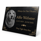 Dog Memorial Granite Photo Plaque - Floral Design