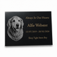 Dog Memorial Granite Photo Plaque