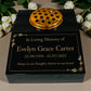 Black Granite Sloping Memorial Desk with Vase – Floral Design, Free Gold Engraving, 12x10x4"