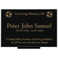 Granite Memorial Plaque, Football Design, Personalised Engraved Tribute