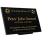 Granite Memorial Plaque, Football Design, Personalised Engraved Tribute