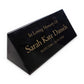 Personalised Granite Wedge Memorial, Free Gold Engraving, Polished Black Granite
