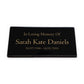 Personalised Granite Wedge Memorial, Free Gold Engraving, Polished Black Granite