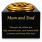Granite Rectangle-Shaped Memorial Vase, Premium Black with Gold Metal Flower Pot Insert- 6x6x4 Inches