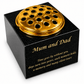 Granite Rectangle-Shaped Memorial Vase, Premium Black with Gold Metal Flower Pot Insert- 6x6x4 Inches