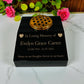 Black Granite Sloping Memorial Desk with Vase – Heart Design, Free Gold Engraving, 12x10x4"