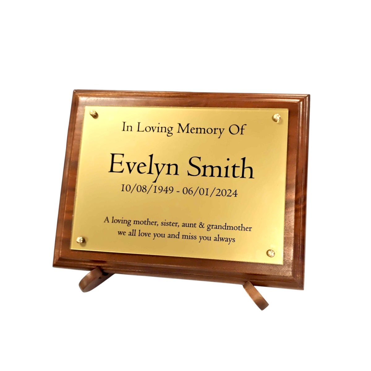 Personalised Acrylic Memorial Plaque