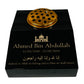 Black Granite Sloping Memorial Desk with Vase – Islamic Design 2, Free Gold Engraving, 12x10x4"
