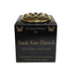 Granite Memorial Vase, Solid Granite, Butterfly, 6x6x6 Inches, 8KG, Includes Flower Pot Insert