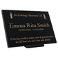 Granite Memorial Plaque, Candle, Stand Included