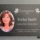Photo Slate Memorial Plaque, Lilys, Add a Portrait & Personalised Text | 35×25cm (14×10”)