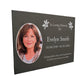 Photo Slate Memorial Plaque, Lilys, Add a Portrait & Personalised Text | 35×25cm (14×10”)