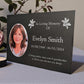 Photo Slate Memorial Plaque, Lilys, Add a Portrait & Personalised Text | 35×25cm (14×10”)