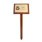 Personalised Mahogany Memorial Plaque on Stake, Cat Photo Design