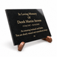 Granite Memorial Plaque, Personalised Engraved Tribute