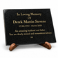 Granite Memorial Plaque, Personalised Engraved Tribute