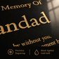 Granite Memorial Plaque for Two Names, Free Personalised Gold Engraving, Polished Granite