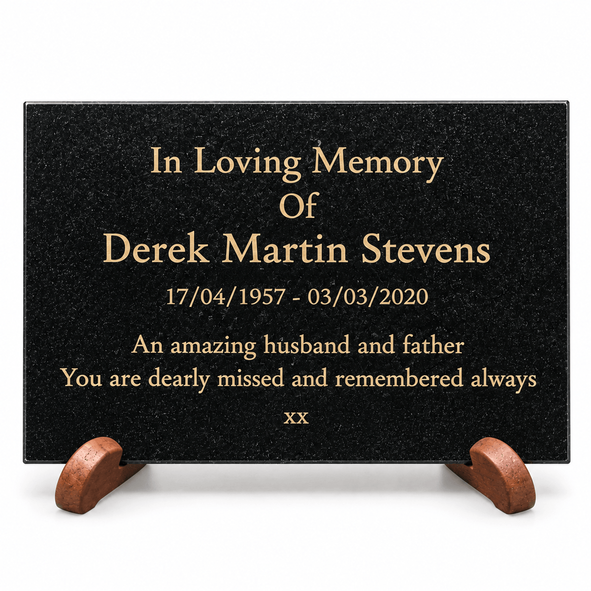 Granite Memorial Plaque, Personalised Engraved Tribute