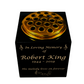 Granite Memorial Vase- Solid Granite – Free Personalised Gold Engraving, Musical Notes – Includes Metal Flower Pot Insert