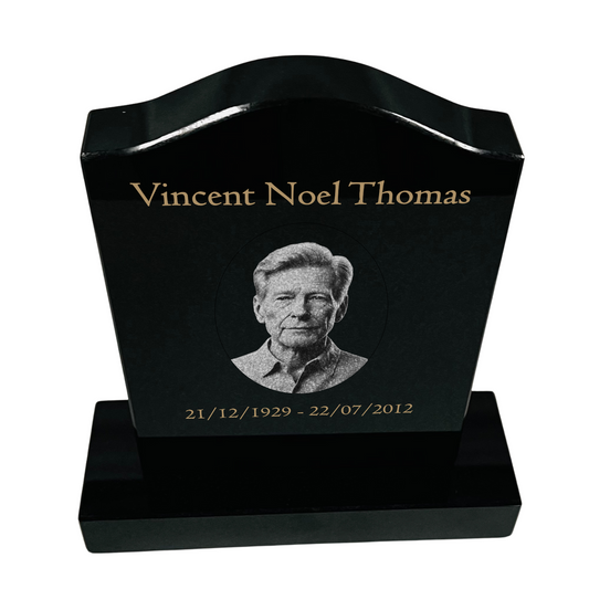 Granite Memorial Ogee Headstone Engraved Photo Free Personalised Engraving