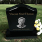 Granite Memorial Ogee Headstone Engraved Photo Free Personalised Engraving