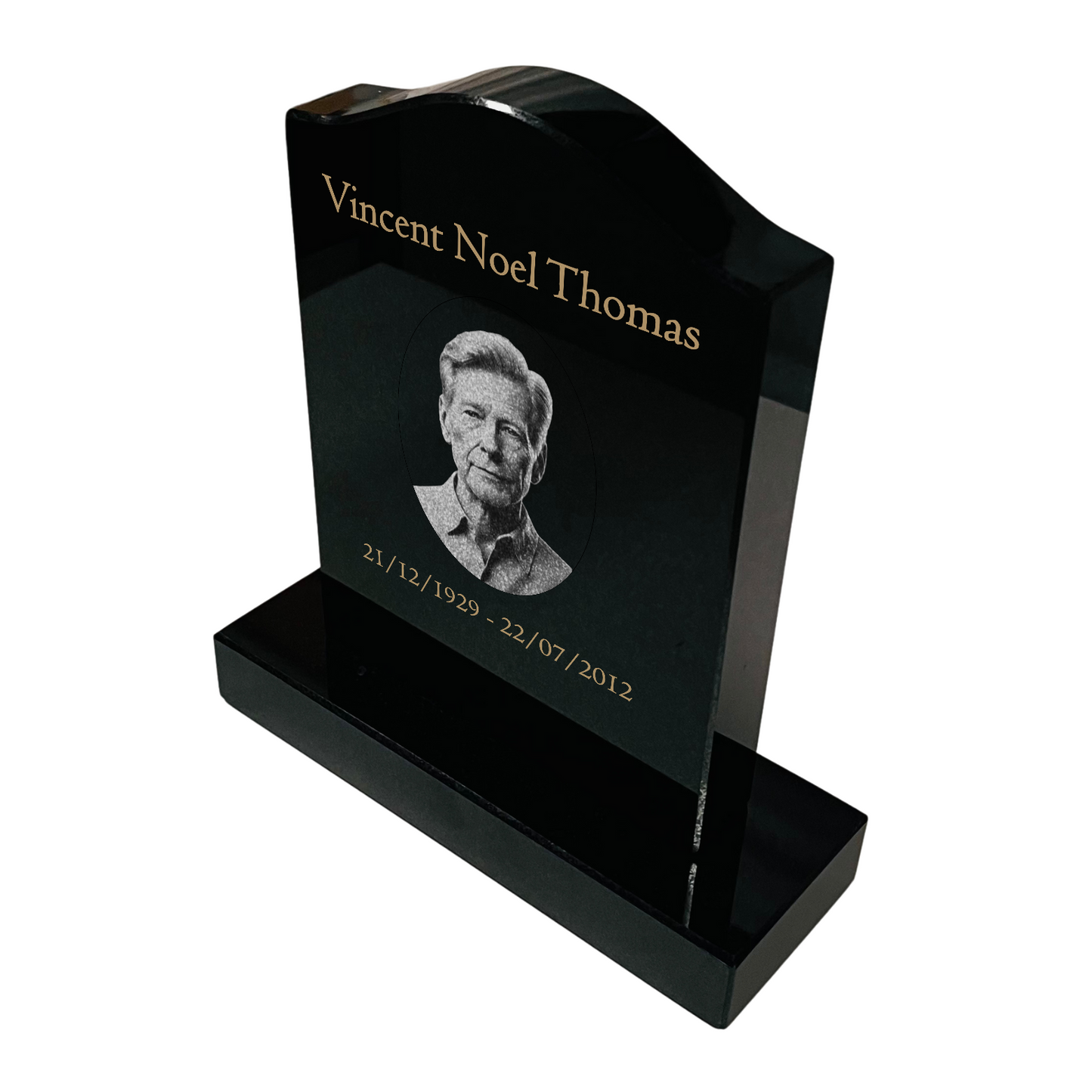 Granite Memorial Ogee Headstone Engraved Photo Free Personalised Engraving