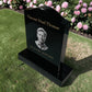 Granite Memorial Ogee Headstone Engraved Photo Free Personalised Engraving