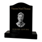 Granite Memorial Ogee Headstone Engraved Photo Free Personalised Engraving