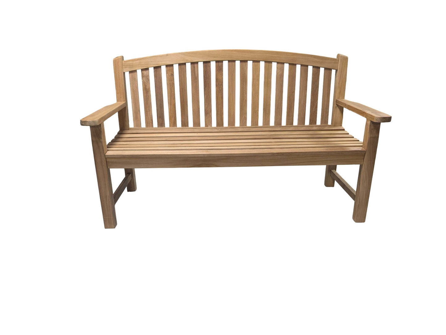 Bowback Teak Memorial Bench – Engraved Directly Into the Wood