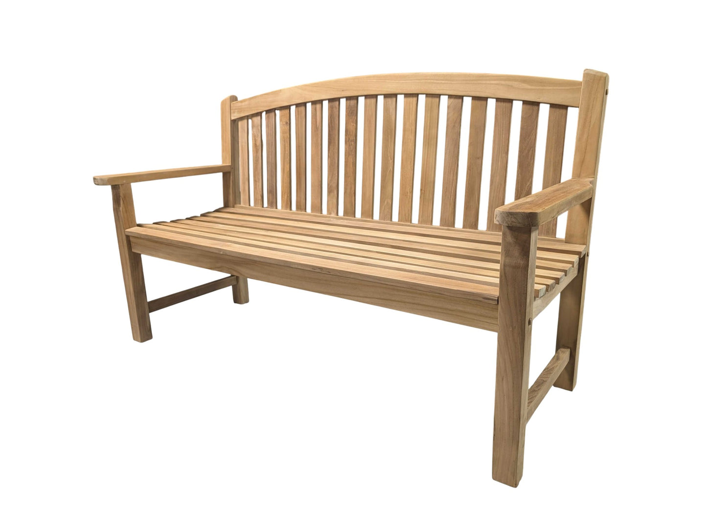 Bowback Teak Memorial Bench – Engraved Directly Into the Wood