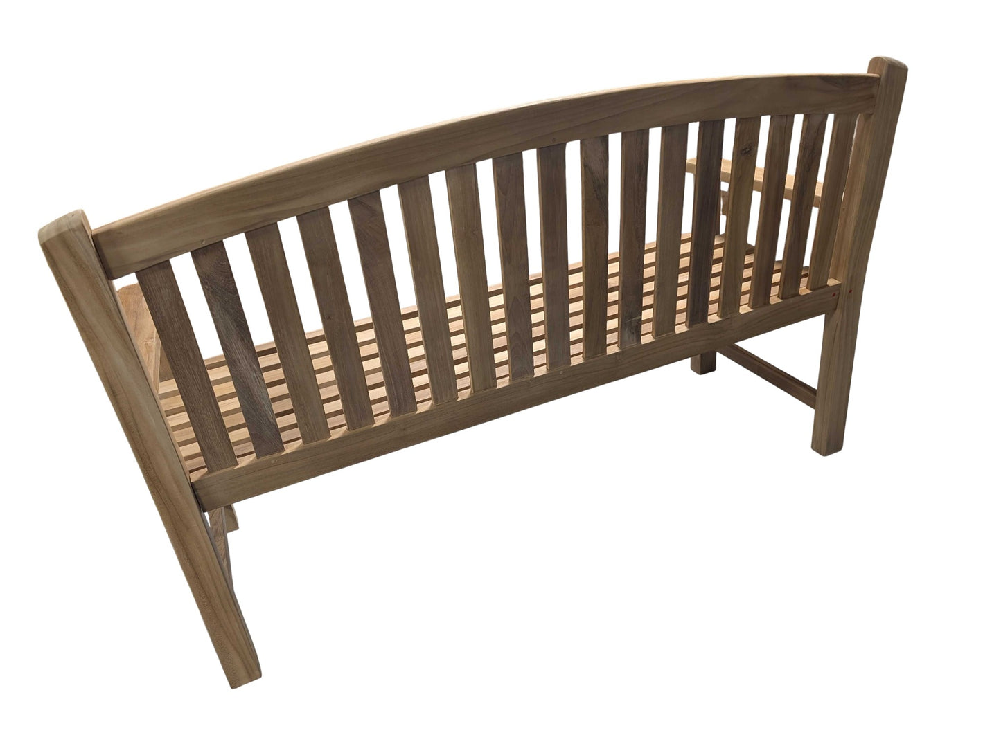 Bowback Teak Memorial Bench – Engraved Directly Into the Wood