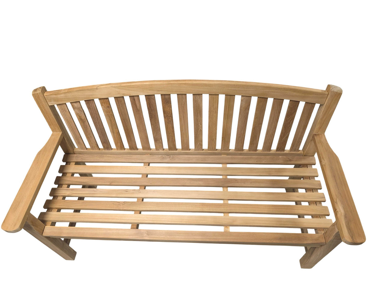 Bowback Teak Memorial Bench – Engraved Directly Into the Wood