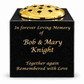 Granite Memorial Vase - Solid Granite - Free Personalised Gold Engraving – Includes Metal Flower Pot Insert