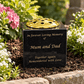 Granite Memorial Vase - Solid Granite - Free Personalised Gold Engraving – Includes Metal Flower Pot Insert