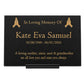Granite Memorial Plaque, Praying, Stand Included