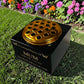 Granite Memorial Vase with Butterfly Design, Free Personalised Gold Engraving, Solid Granite 6 x 6 x 4 Inches