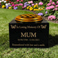 Granite Memorial Vase with Butterfly Design, Free Personalised Gold Engraving, Solid Granite 6 x 6 x 4 Inches