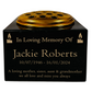 Granite Memorial Vase with Candle Design, Free Personalised Gold Engraving, Solid Granite 6 x 6 x 4 Inches