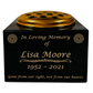 Granite Memorial Vase with Celtic Knot Design 2, Free Personalised Gold Engraving, Solid Granite 6 x 6 x 4 Inches