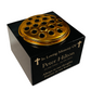 Granite Memorial Vase with Cross Design, Free Personalised Gold Engraving, Solid Granite 6 x 6 x 4 Inches