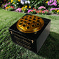 Granite Memorial Vase with Cross Design, Free Personalised Gold Engraving, Solid Granite 6 x 6 x 4 Inches