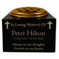 Granite Memorial Vase with Cross Design, Free Personalised Gold Engraving, Solid Granite 6 x 6 x 4 Inches