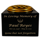 Granite Memorial Vase with Golf Design, Free Personalised Gold Engraving, Solid Granite 6 x 6 x 4 Inches