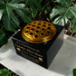 Granite Memorial Vase with Rose Design, Free Personalised Gold Engraving, Solid Granite 6 x 6 x 4 Inches