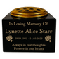 Granite Memorial Vase with Rose Design, Free Personalised Gold Engraving, Solid Granite 6 x 6 x 4 Inches