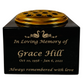Granite Memorial Vase with Swan Design 1, Free Personalised Gold Engraving, Solid Granite 6 x 6 x 4 Inches