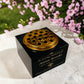 Granite Memorial Vase with Tree of Life Design, Free Personalised Gold Engraving, Solid Granite 6 x 6 x 4 Inches